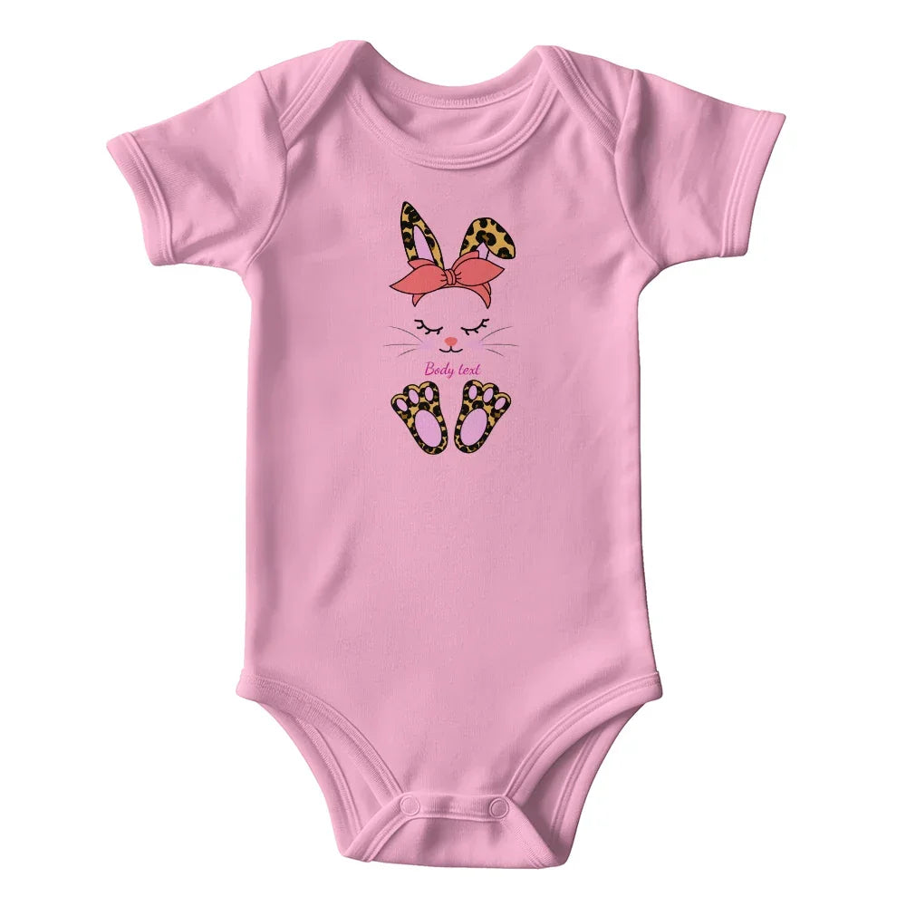 Adorable Personalized Bunny Baby Bodysuit