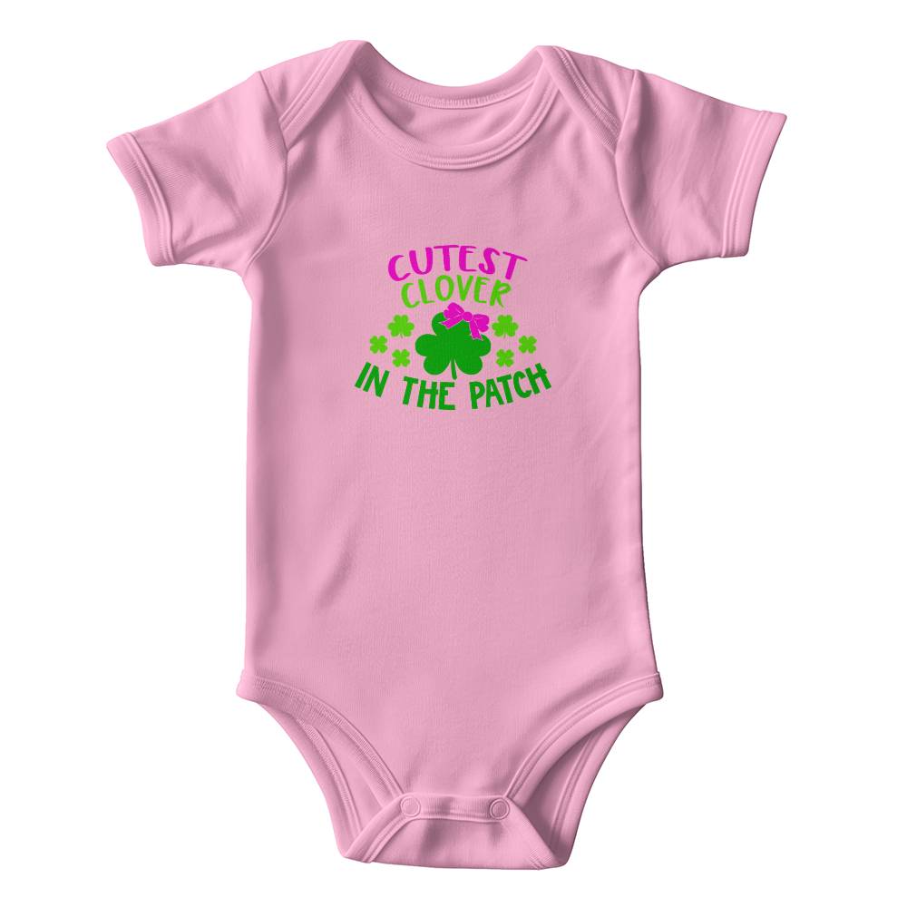 Cutest Clover in the Patch St. Patrick’s Day Baby Bodysuit – Cute Shamrock Onesie – Soft Cotton Infant Romper – Baby Girl Irish Holiday Outfit & Gift - Mallard Moon Gift Shop