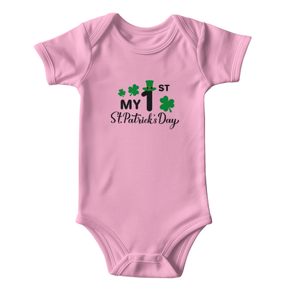 My First St. Patrick's Day Baby Bodysuit – Cute Shamrock Onesie – Soft Cotton Infant Romper – Newborn Irish Holiday Outfit & Baby Shower Gift - Mallard Moon Gift Shop