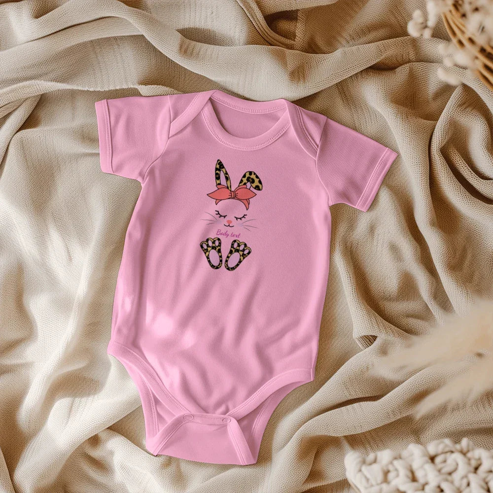Adorable Personalized Bunny Baby Bodysuit