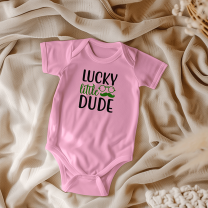 Lucky Little Dude St. Patrick's Day Baby Bodysuit – Funny Irish Holiday Onesie – Soft Cotton Infant Romper – Cute Baby Shower Gift & Lucky Outfit - Mallard Moon Gift Shop