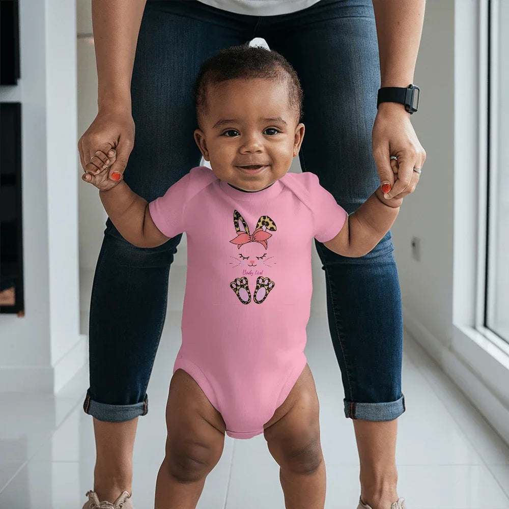 Adorable Personalized Bunny Baby Bodysuit
