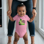 Baby St. Patrick's Day Bodysuit – Cute T-Rex Dinosaur – Lucky Irish Holiday Outfit – Soft Cotton Short Sleeve Infant Romper