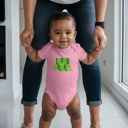 Lucky Charm St. Patrick’s Day Baby Bodysuit – Retro Shamrock Onesie – Soft Cotton Infant Romper – Cute Irish Holiday Outfit & Baby Shower Gift - Mallard Moon Gift Shop
