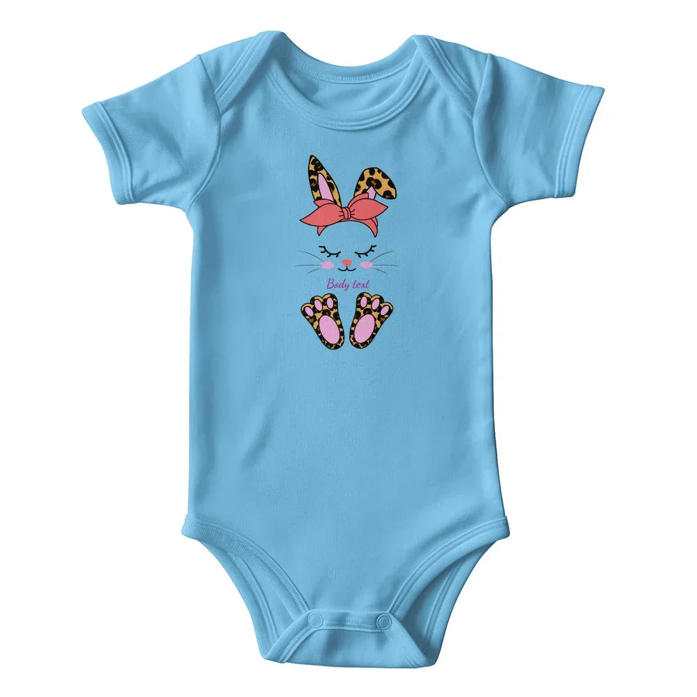 Adorable Personalized Bunny Baby Bodysuit
