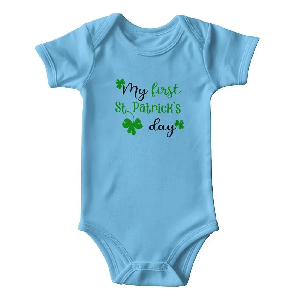 My First St. Patrick’s Day Baby Bodysuit – Cute Shamrock Onesie – Soft Cotton Infant Romper – Newborn Irish Holiday Outfit & Baby Shower Gift