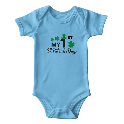 My First St. Patrick's Day Baby Bodysuit – Cute Shamrock Onesie – Soft Cotton Infant Romper – Newborn Irish Holiday Outfit & Baby Shower Gift - Mallard Moon Gift Shop