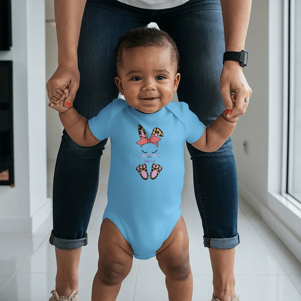 Adorable Personalized Bunny Baby Bodysuit
