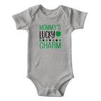 Mommy’s Lucky Charm St. Patrick’s Day Baby Bodysuit – Cute Shamrock Onesie – Soft Cotton Infant Romper – Funny Irish Holiday Outfit & Baby Gift