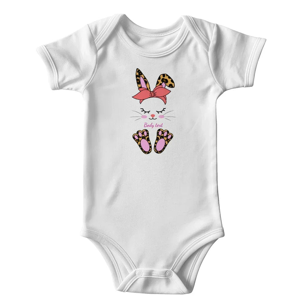 Adorable Personalized Bunny Baby Bodysuit