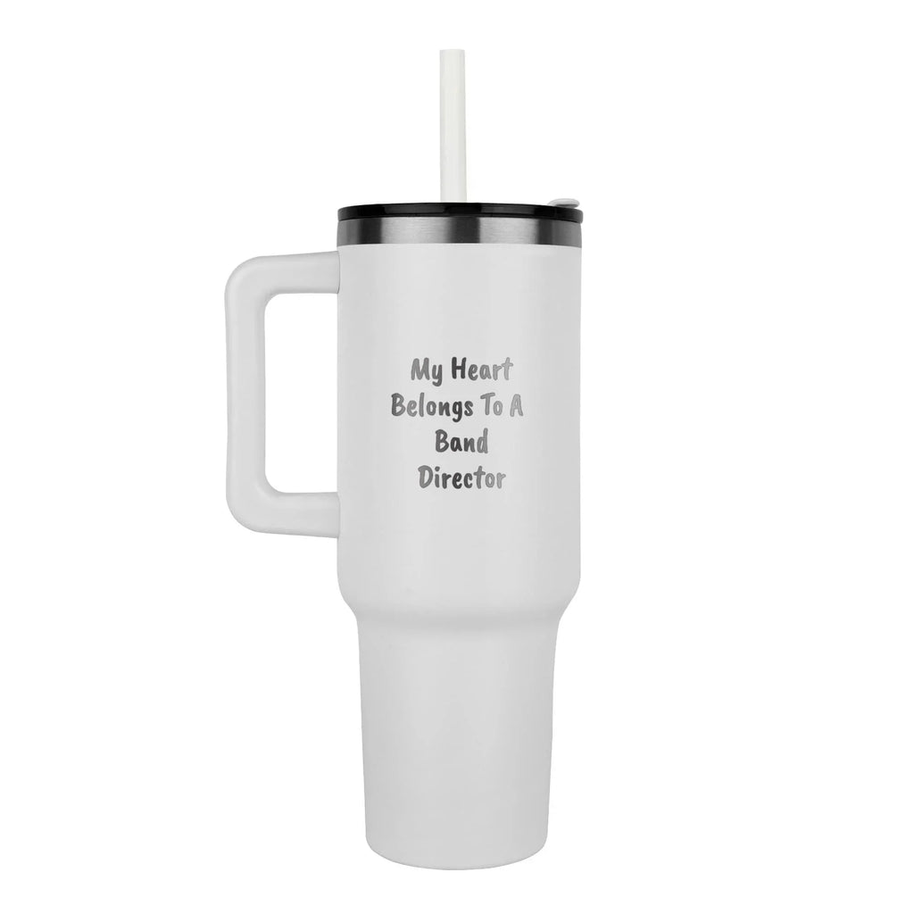 My Heart Belongs to a Band Director Stainless Steel Tumbler – Romantic Insulated Gift for Music Teachers