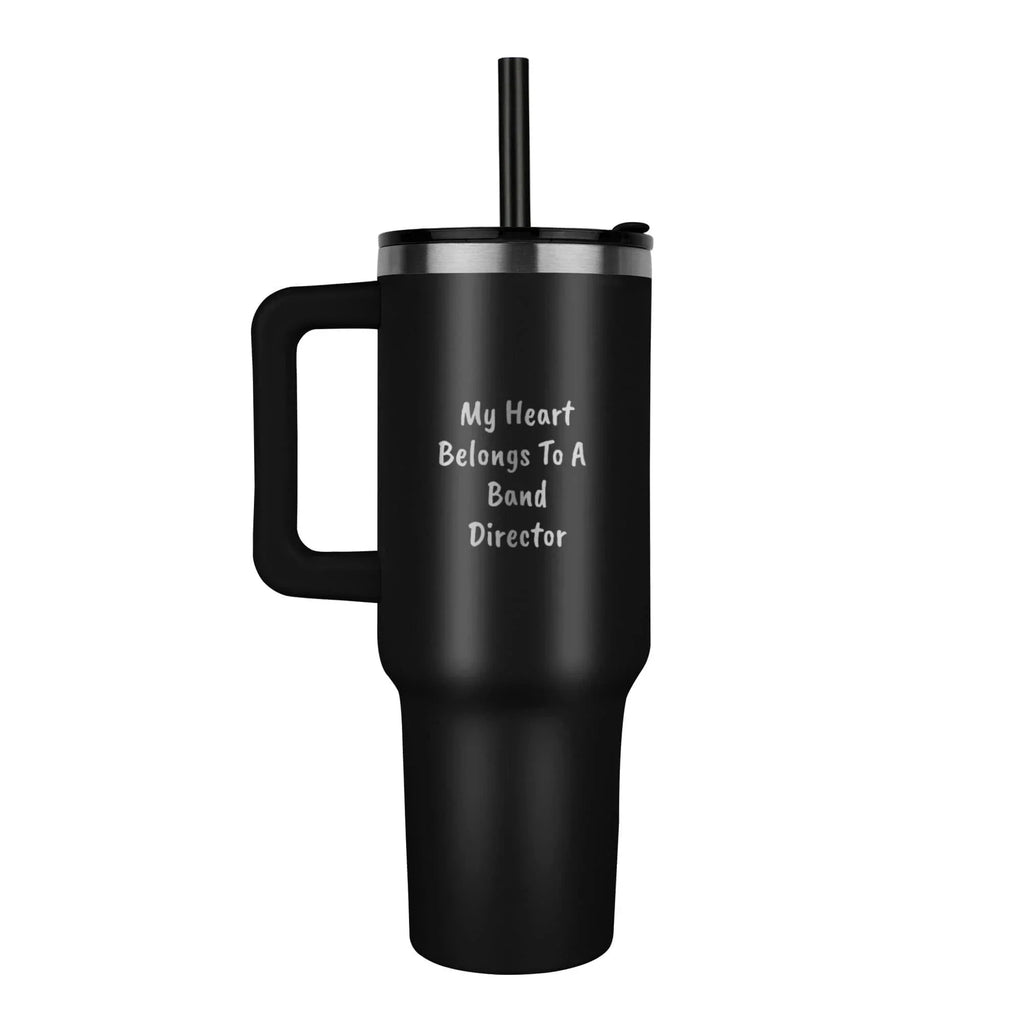 My Heart Belongs to a Band Director Stainless Steel Tumbler – Romantic Insulated Gift for Music Teachers