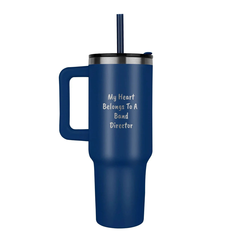 My Heart Belongs to a Band Director Stainless Steel Tumbler – Romantic Insulated Gift for Music Teachers