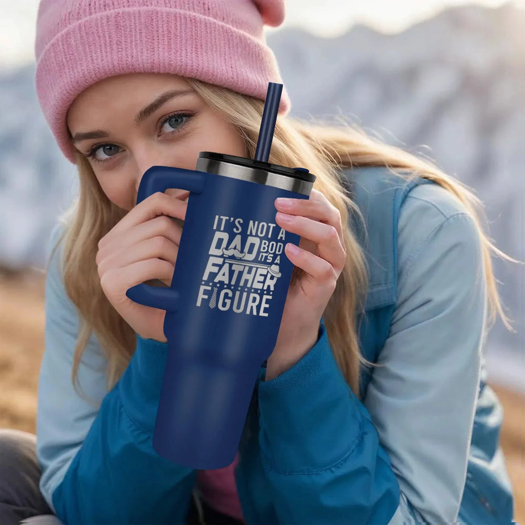 Funny Father Figure Laser-engraved 40oz Tumbler - Birthday, Father's Day, Christmas Gift for Dad