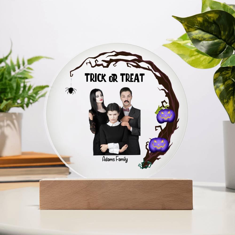 Halloween Trick or Treat Custom Photo Upload Keepsake Acrylic Plaque - Mallard Moon Gift Shop