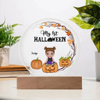 Personalized First Halloween Keepsake Acrylic Lighted LED Plaque