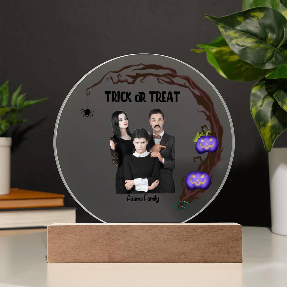 Halloween Trick or Treat Custom Photo Upload Keepsake Acrylic Plaque - Mallard Moon Gift Shop