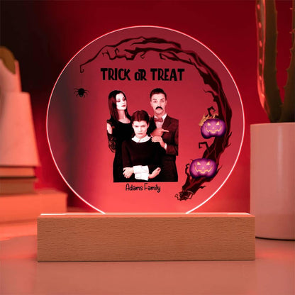 Halloween Trick or Treat Custom Photo Upload Keepsake Acrylic Plaque - Mallard Moon Gift Shop