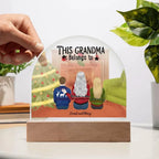 Celebrate Grandma's Love with a Heartfelt Personalized Christmas Gift from Grandkids - Dome-Shaped Acrylic Plaque
