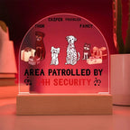 Dog Lover Gift - This Area is Patrolled by 24 Hour Security Personalized Acrylic Plaque