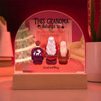 Celebrate Grandma's Love with a Heartfelt Personalized Christmas Gift from Grandkids - Dome-Shaped Acrylic Plaque
