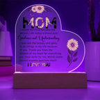 Gift for Mom Words Cannot Express Just How Much I Love You Heart Shaped Acrylic Plaque