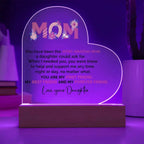 To My Amazing Mom You are My First Friend, Best Friend and My Forever Friend Personalized Acrylic Heart Plaque
