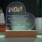 To My Amazing Mom – Heart-Shaped Acrylic Plaque Gift from Daughter | First Friend, Best Friend, Forever Friend
