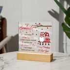 To My Soulmate Acrylic Plaque – Gnome Couple LED Light Gift | Romantic “I Found a Love” Christmas Keepsake