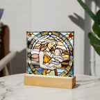 Guided by Love Stained Glass-Style LED Acrylic Plaque – A Beautiful Mother's Day or New Mom Baby Shower Gift