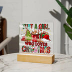 Just A Girl That Likes Christmas Lighted Acrylic Plaque Holiday Decor