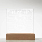 Gift for Son Inspirational Acrylic Plaque Never Give Up