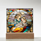 A Mother's Love" LED Acrylic Plaque – A Heartwarming Gift for Mother's Day, Baby Showers, or New Baby Arrival