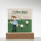 Golfer Dad Personalized Gift Plaque – Custom Golf Balls with Kids' Names – “The Best Dad by Par” Father's Day Gift from Children