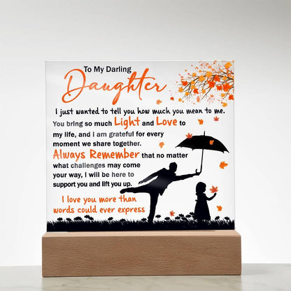 Daughter - Grateful for Every Moment We Share Together - Acrylic Plaque - Mallard Moon Gift Shop
