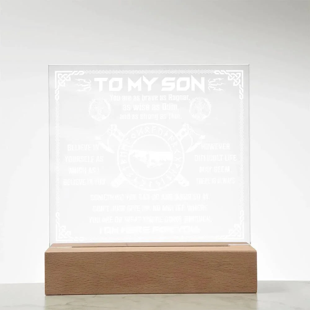Gift for Son You are as Brave as Ragnar Inspirational Acrylic Plaque