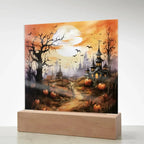 Eerie Mansion Estate: Acrylic Plaque Halloween Decor