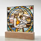 Guided by Love Stained Glass-Style LED Acrylic Plaque – A Beautiful Mother's Day or New Mom Baby Shower Gift