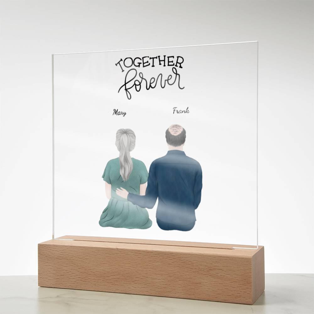 Custom Anniversary Acrylic Plaque Together Forever - Mallard Moon Gift Shop
