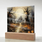 Witching Manor: Halloween's Spooktacular Acrylic Plaque
