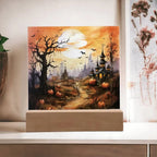 Eerie Mansion Estate: Acrylic Plaque Halloween Decor