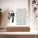 Walk Alongside Me Daddy Personalized Acrylic Plaque