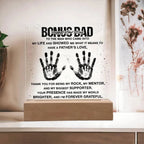 Bonus Dad You are my Rock Acrylic Plaque