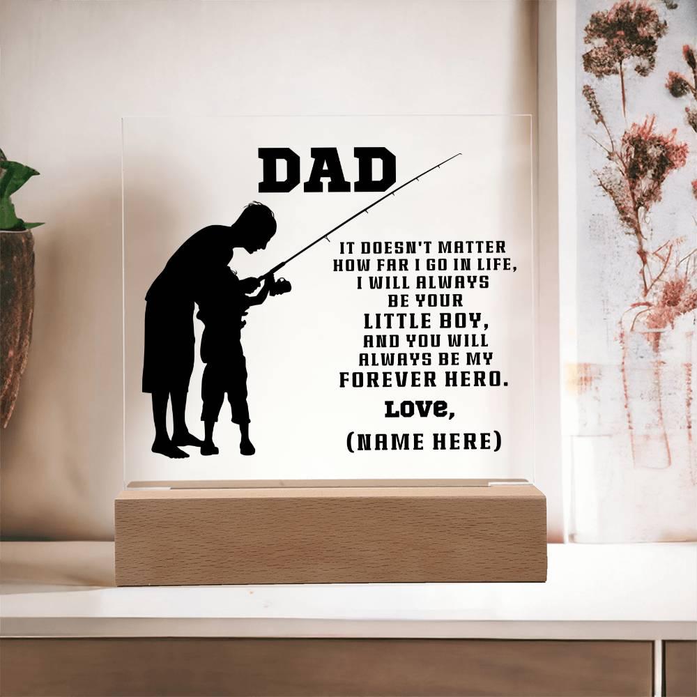 Fisherman Dad Personalized Acrylic Plaque - Mallard Moon Gift Shop