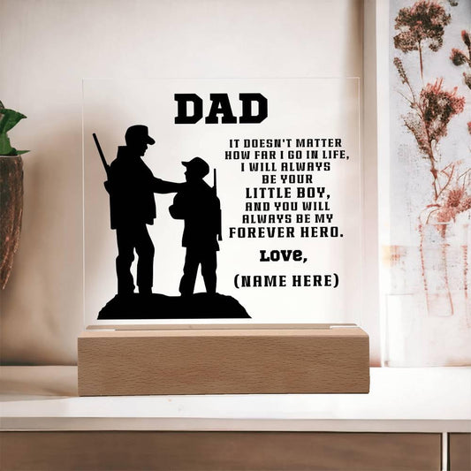 Hunter Father and Son Personalized Acrylic Plaque - Mallard Moon Gift Shop