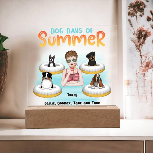 Personalized Dog Days of Summer Acrylic Plaque - Mallard Moon Gift Shop