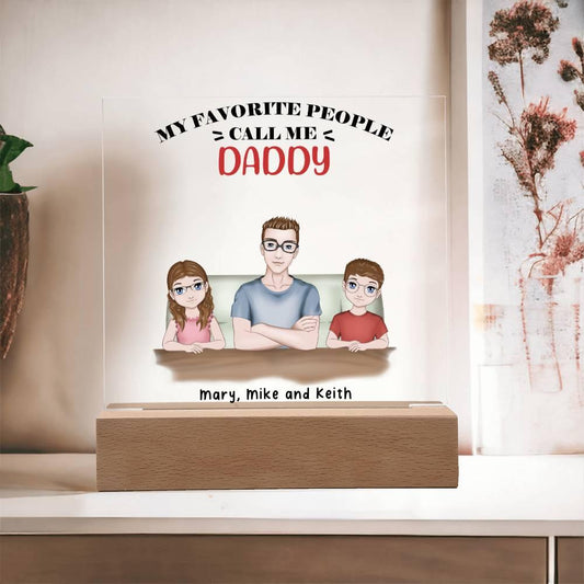 Gift for Dad from Kids Personalized Acrylic Plaque - Mallard Moon Gift Shop