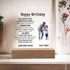 Gift for Dad Walk with Me Personalized Photo Upload Acrylic Plaque