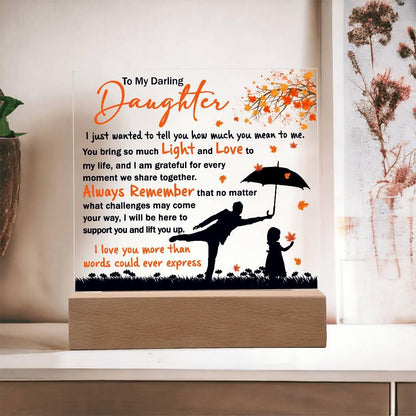 Daughter - Grateful for Every Moment We Share Together - Acrylic Plaque - Mallard Moon Gift Shop