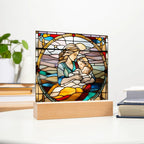 A Mother's Love" LED Acrylic Plaque – A Heartwarming Gift for Mother's Day, Baby Showers, or New Baby Arrival